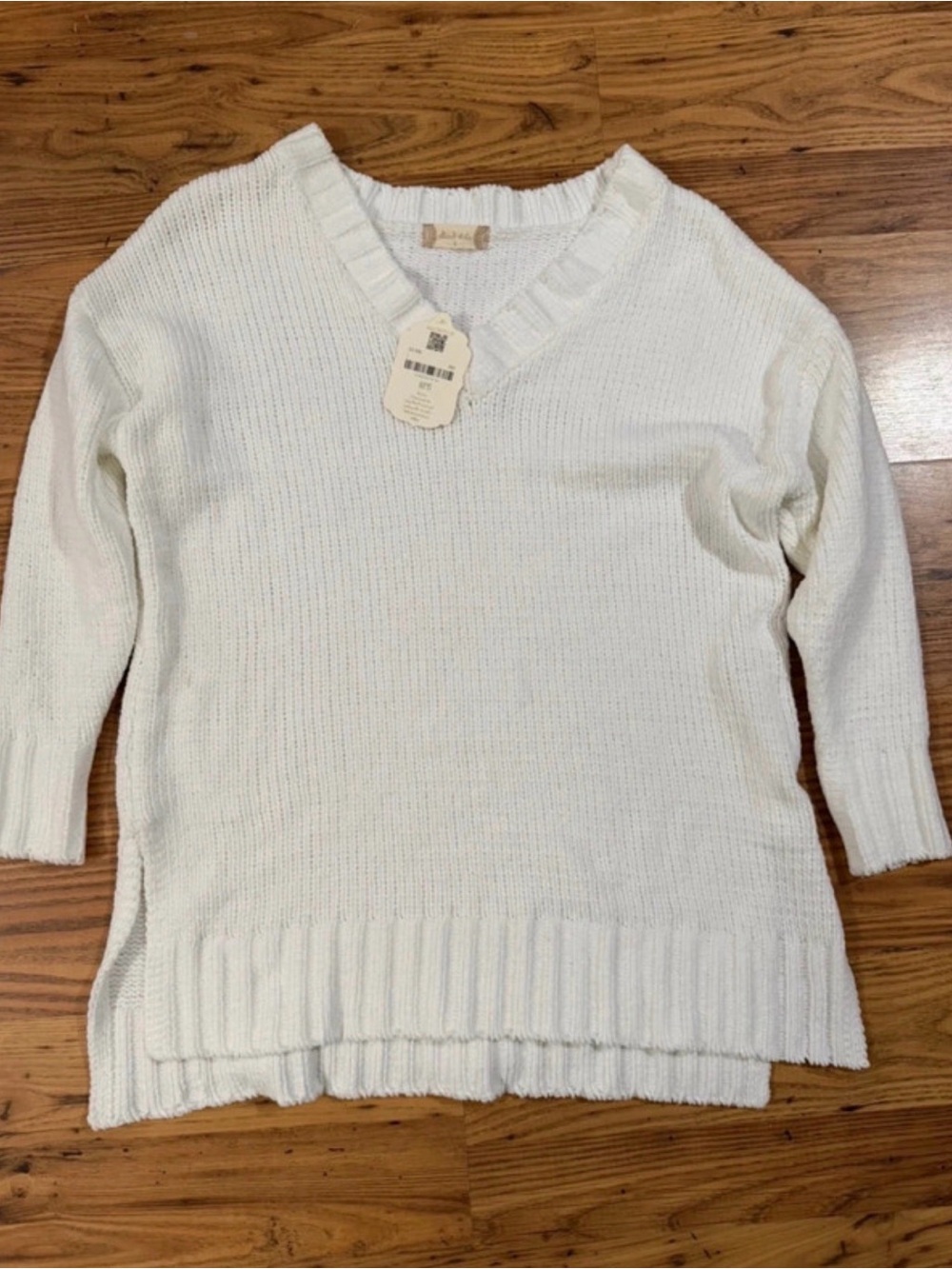 NWT Altar'd State Ivory Oversized Chunky Knit V-Neck Sweater Size S